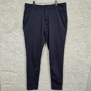 RHONE Commuter Pants Mens Size 34x32 Blue Polyester Stretch Travel Casual